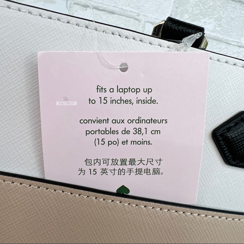 Kate Spade Colorblock Large Laptop Tote Shoulder Bag - Picture 12 of 13